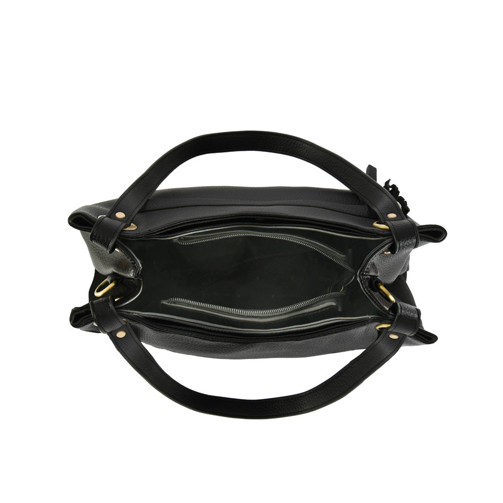 Cartera Dos Asas Roseau Negro