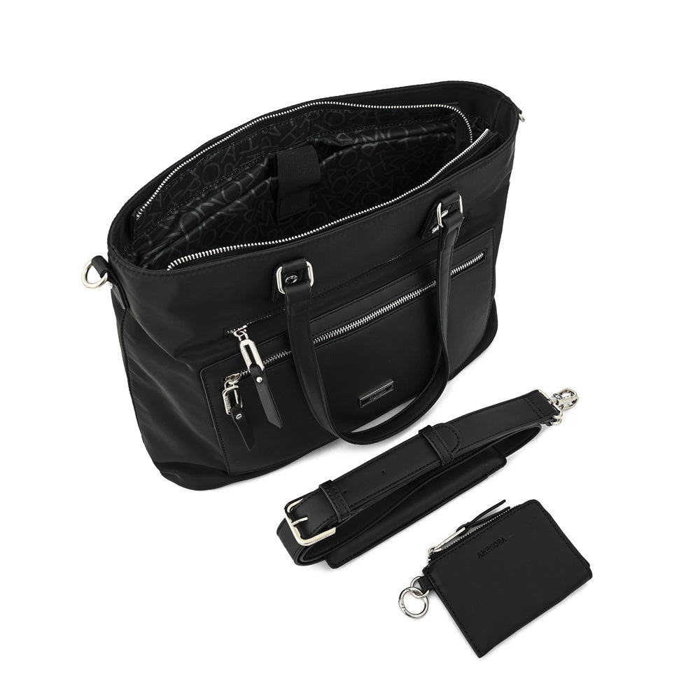 Cartera Dos Asas Porta Laptop Gallet Negro
