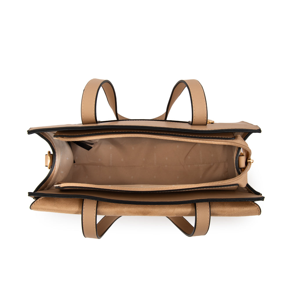 Cartera Dos Asas Maggie Beige