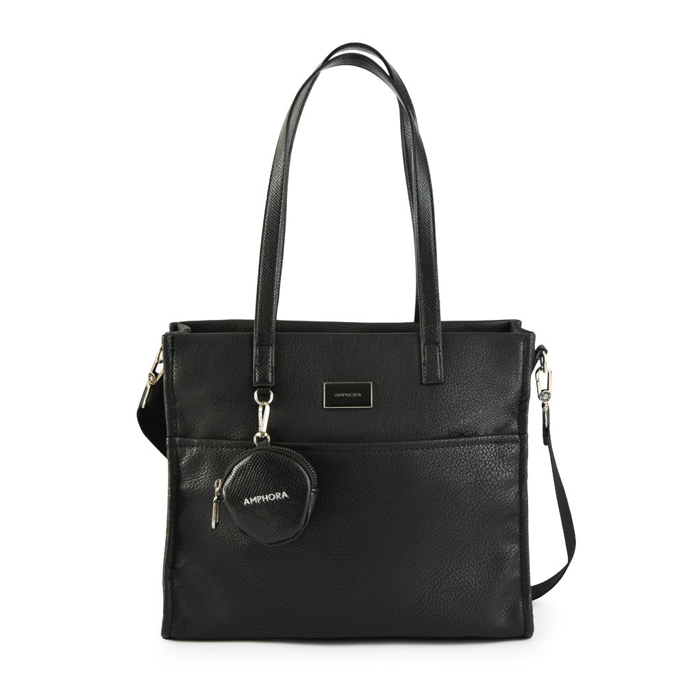 Cartera Dos Asas Aime Negro – Amphora Peru - Main Image