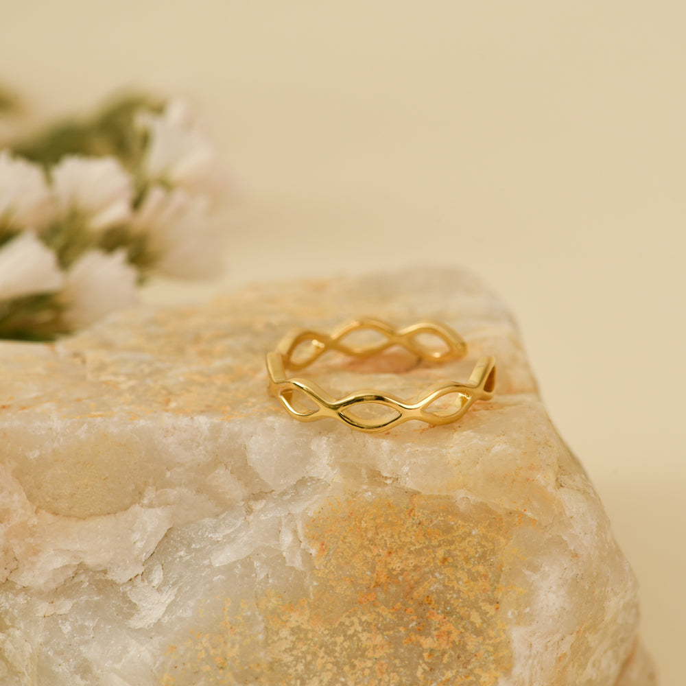 Anillo Cadenas Dorado