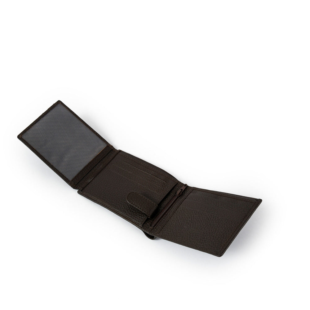 Billetera Hombre C/Cierre Hernan Café Oscuro