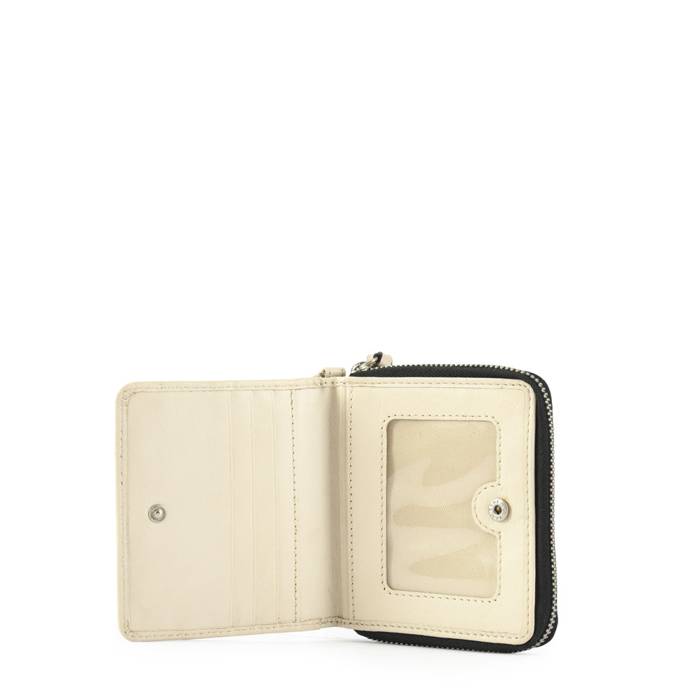 Billetera Cierre Exterior Parana Blanco Crudo