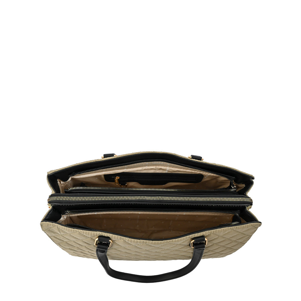 Cartera Dos Asas Porta Laptop 14" Bugi Taupe