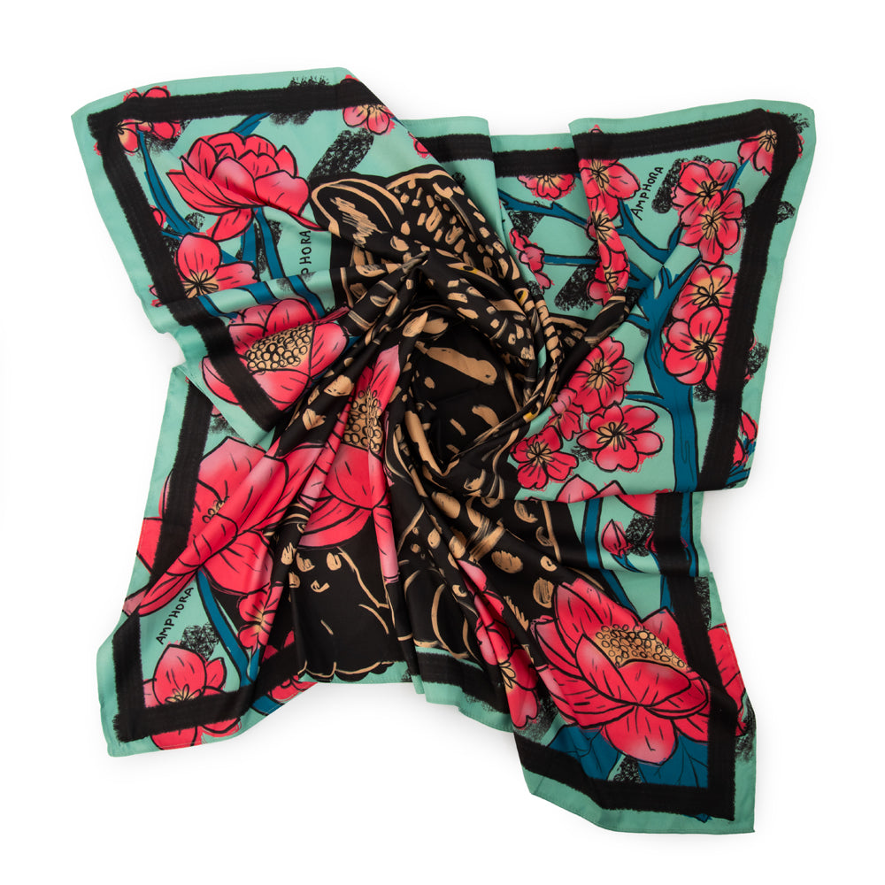 Pañuelo Lotus Negro