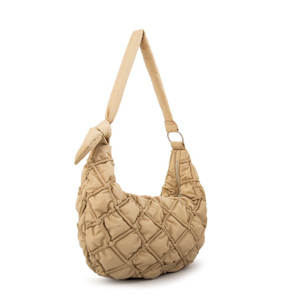 Cartera Oval Louisa Beige