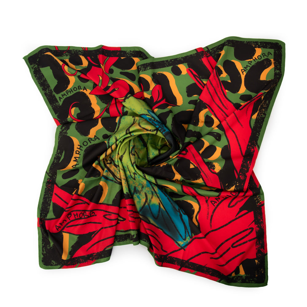 Pañuelo Ninfa Verde Oscuro