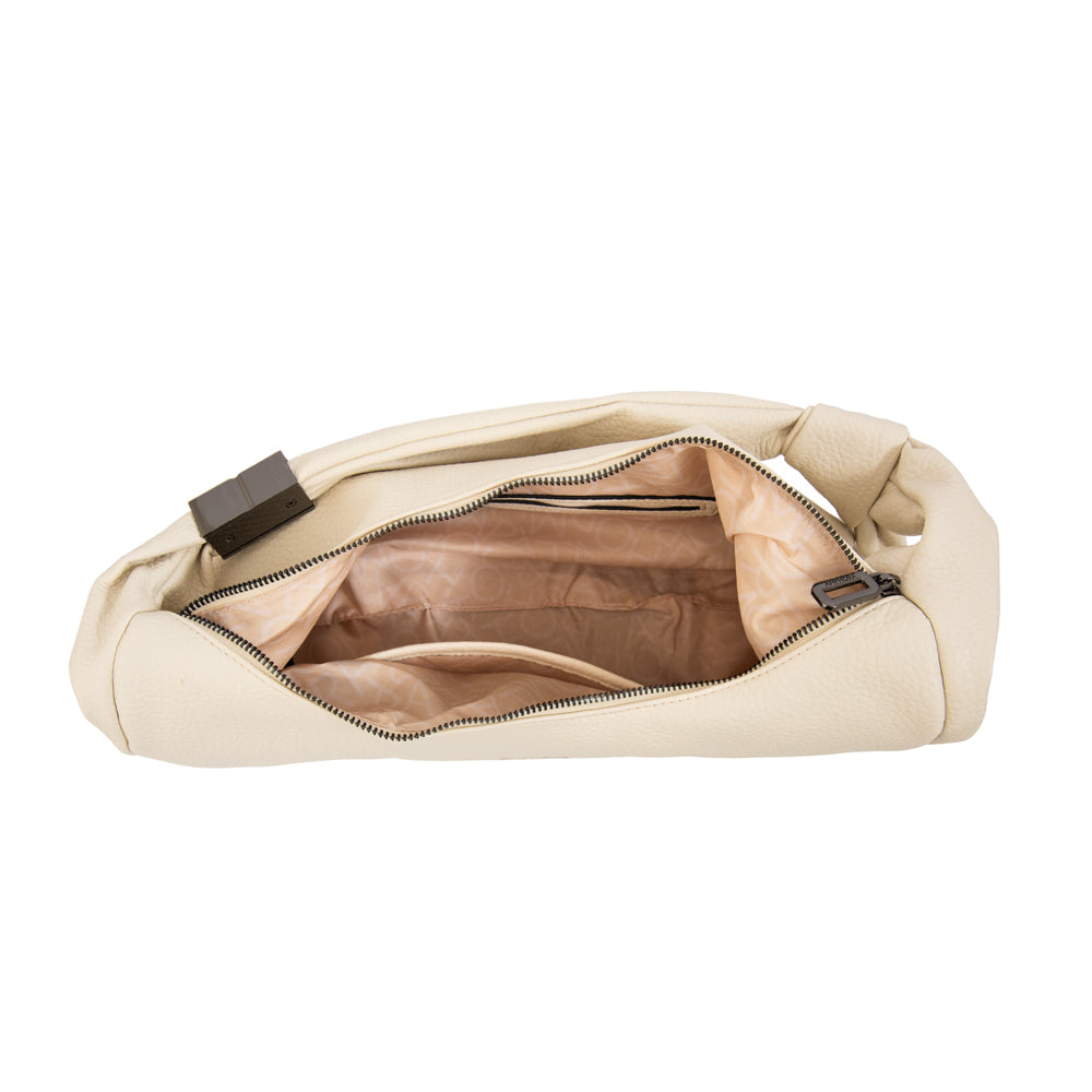 Cartera Oval Olivia Blanco Crudo