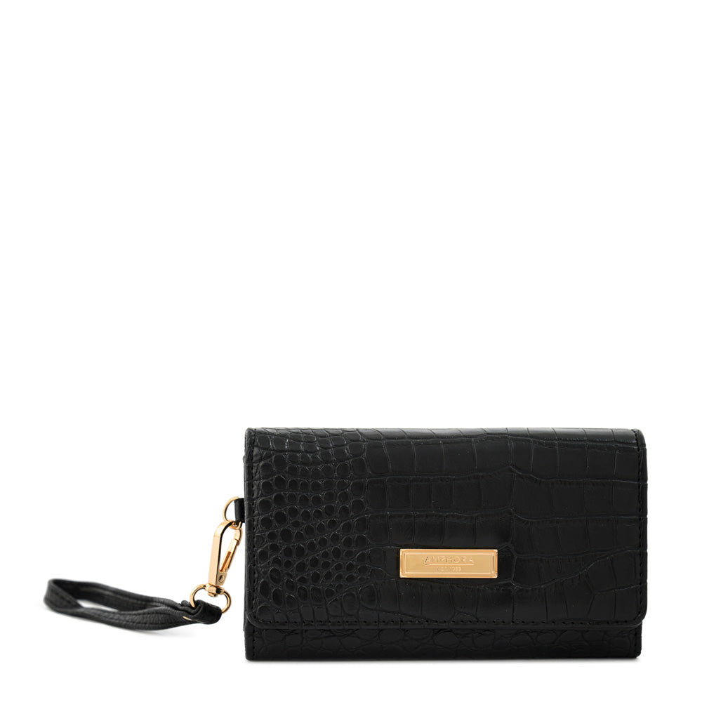 Billetera Acordeon Spencer Negro – Amphora Peru - Main Image