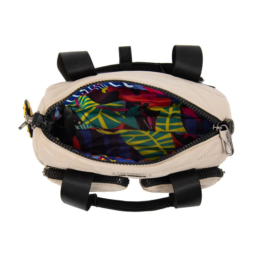 Cartera Dos Asas Pequeña Tiana Beige