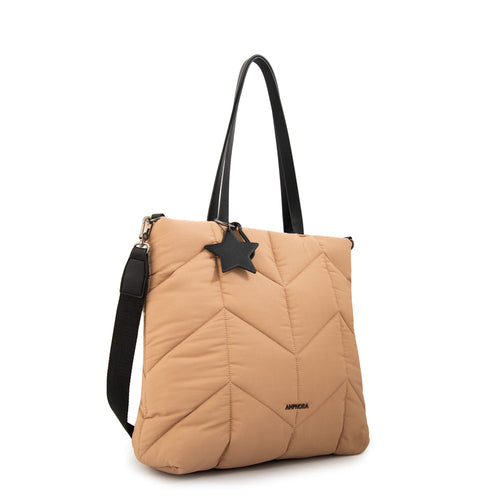 Cartera Dos Asas Novak Beige Oscuro