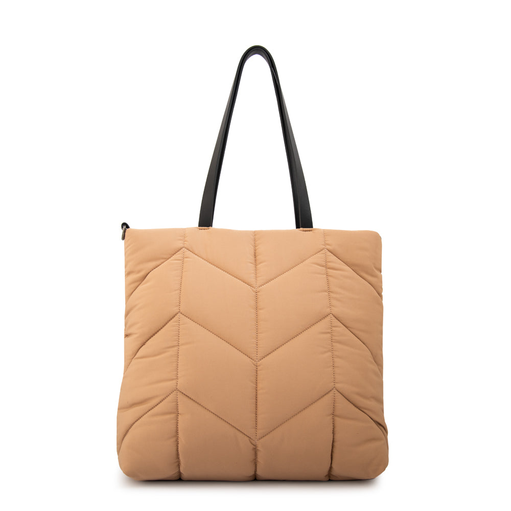 Cartera Dos Asas Novak Beige Oscuro