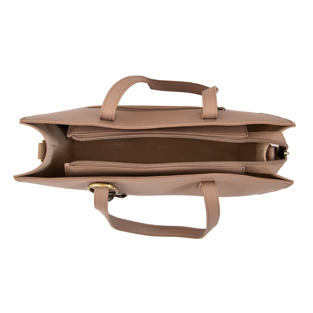 Cartera Dos Asas Miller Taupe