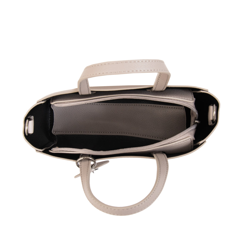 Cartera Dos Asas Victoria Gris