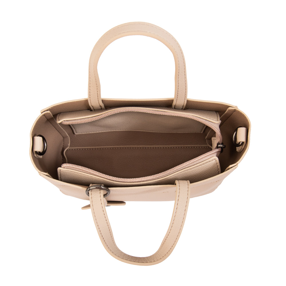 Cartera Dos Asas Victoria Beige