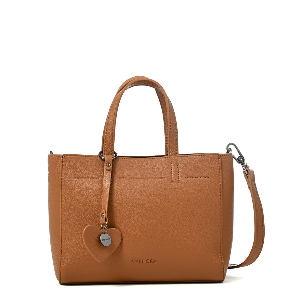 Cartera Dos Asas Victoria Camel