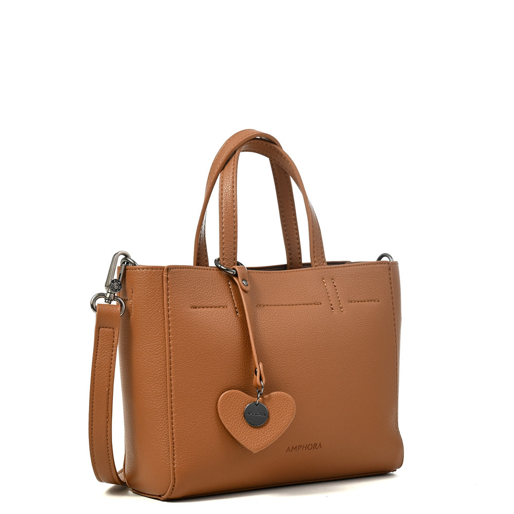 Cartera Dos Asas Victoria Camel