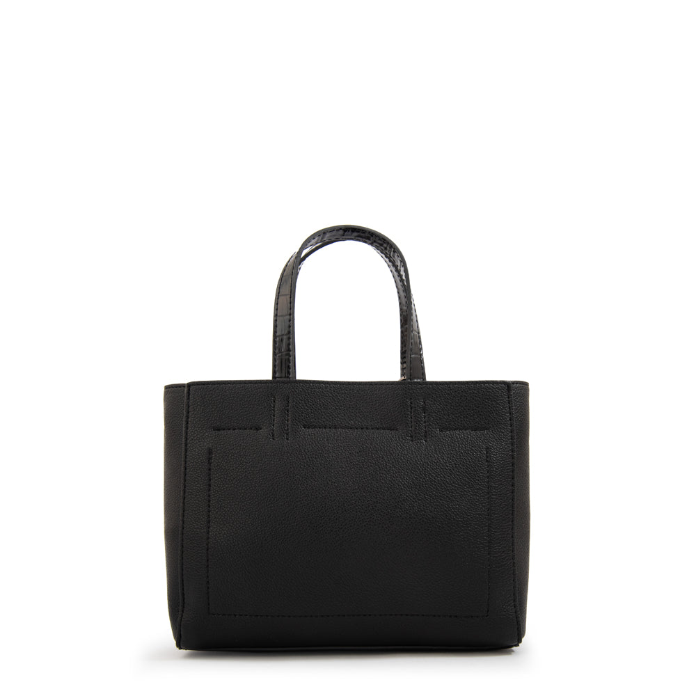 Cartera Dos Asas Victoria Croco Negro