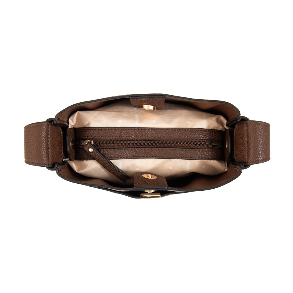 Crossbody Catalina Café Oscuro