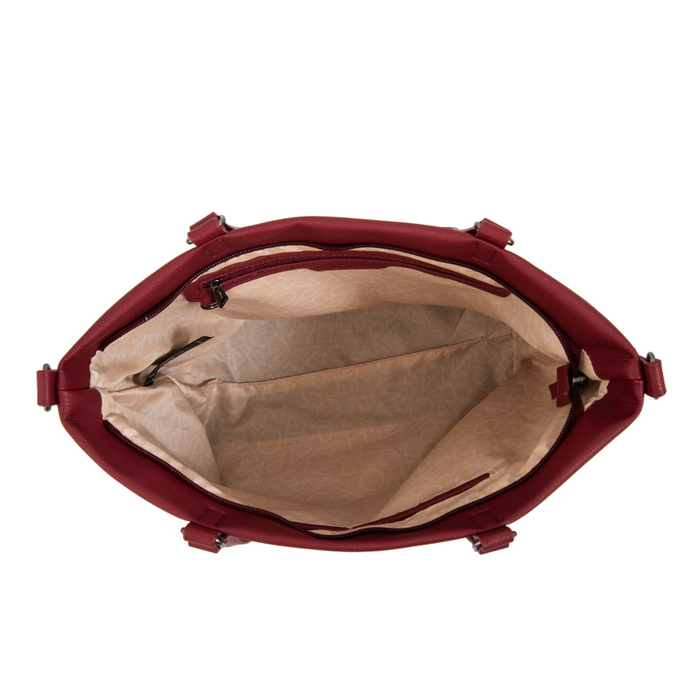 Cartera Dos Asas Carolina Rojo