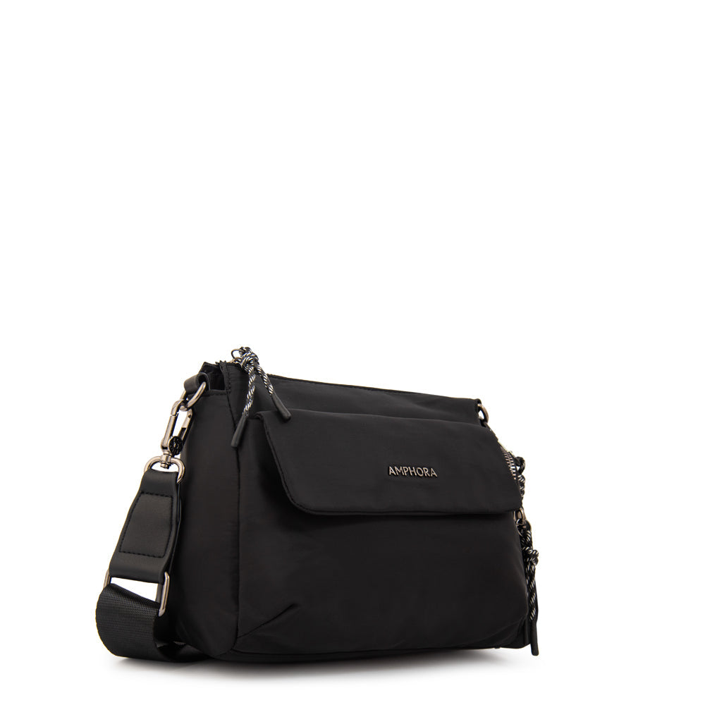 Crossbody Pequeña Julia Nylon Negro