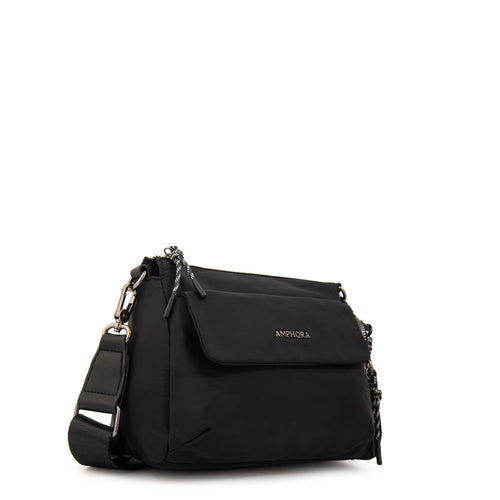 Crossbody Pequeña Julia Nylon Negro