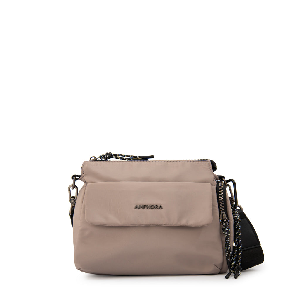 Crossbody Pequeña Julia Beige Oscuro