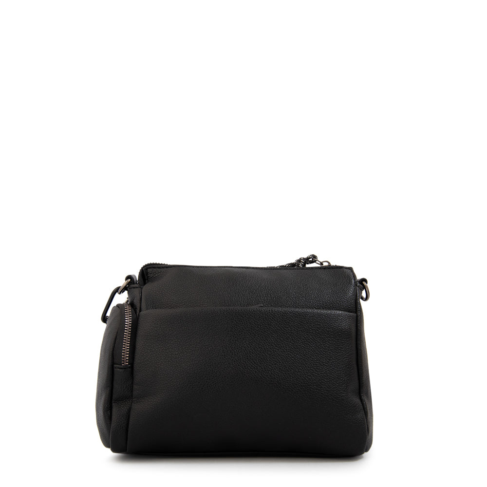 Crossbody Pequeña Julia Granulado Negro