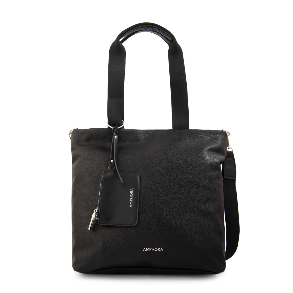 Cartera Dos Asas Zoe Granulado Negro
