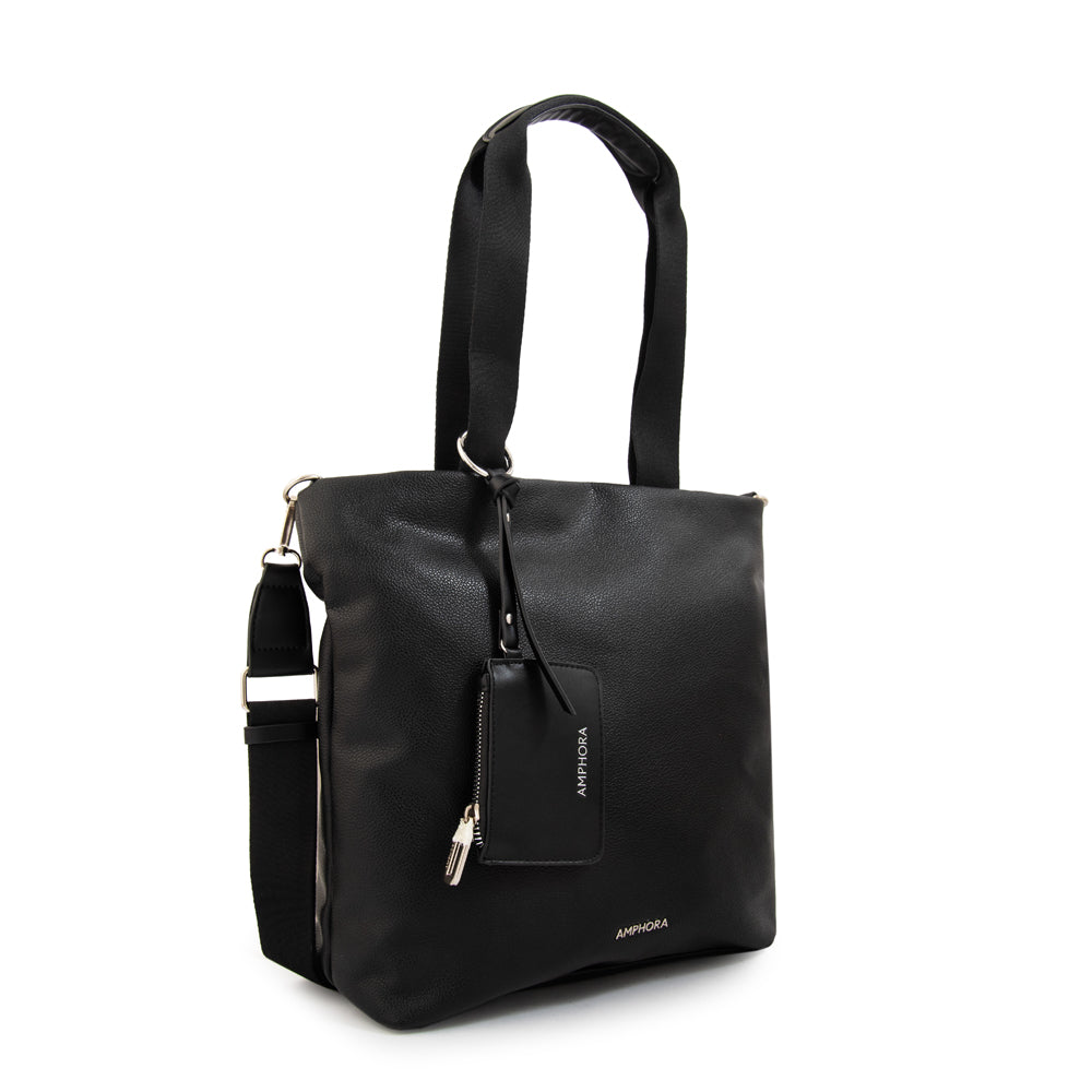 Cartera Dos Asas Zoe Granulado Negro