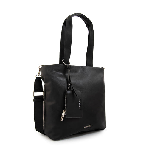 Cartera Dos Asas Zoe Granulado Negro