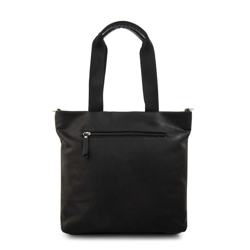 Cartera Dos Asas Zoe Granulado Negro