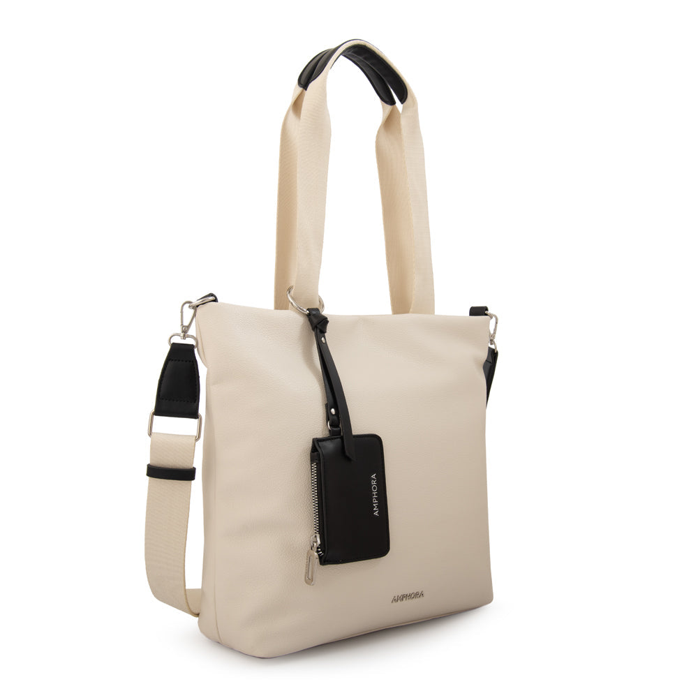 Cartera Dos Asas Zoe Blanco Crudo