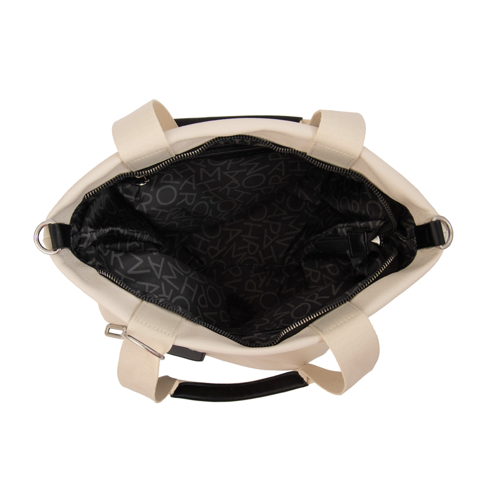 Cartera Dos Asas Zoe Blanco Crudo