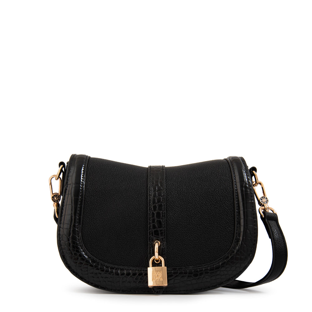Crossbody Aria Croco Negro