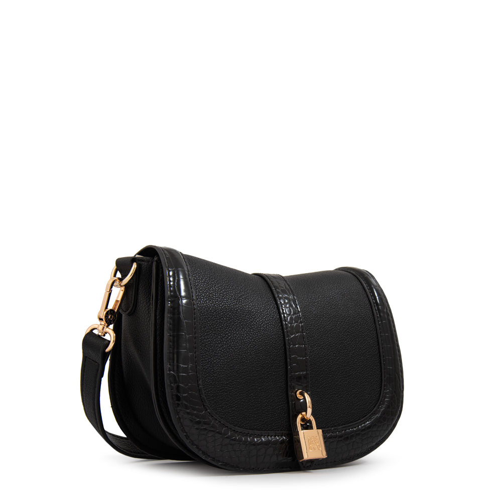 Crossbody Aria Croco Negro