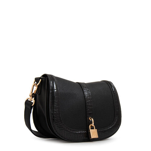 Crossbody Aria Croco Negro