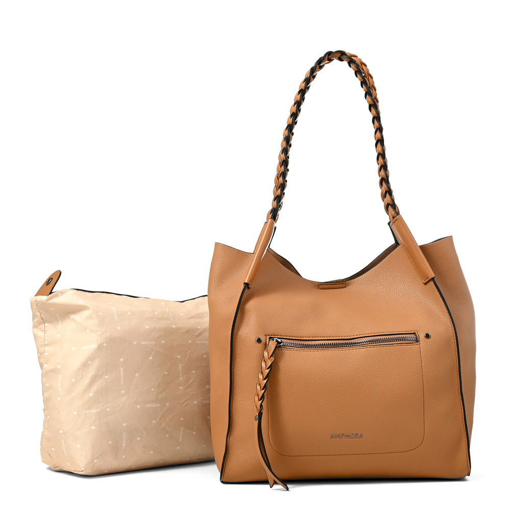 Cartera Corte Recto Iris Camel