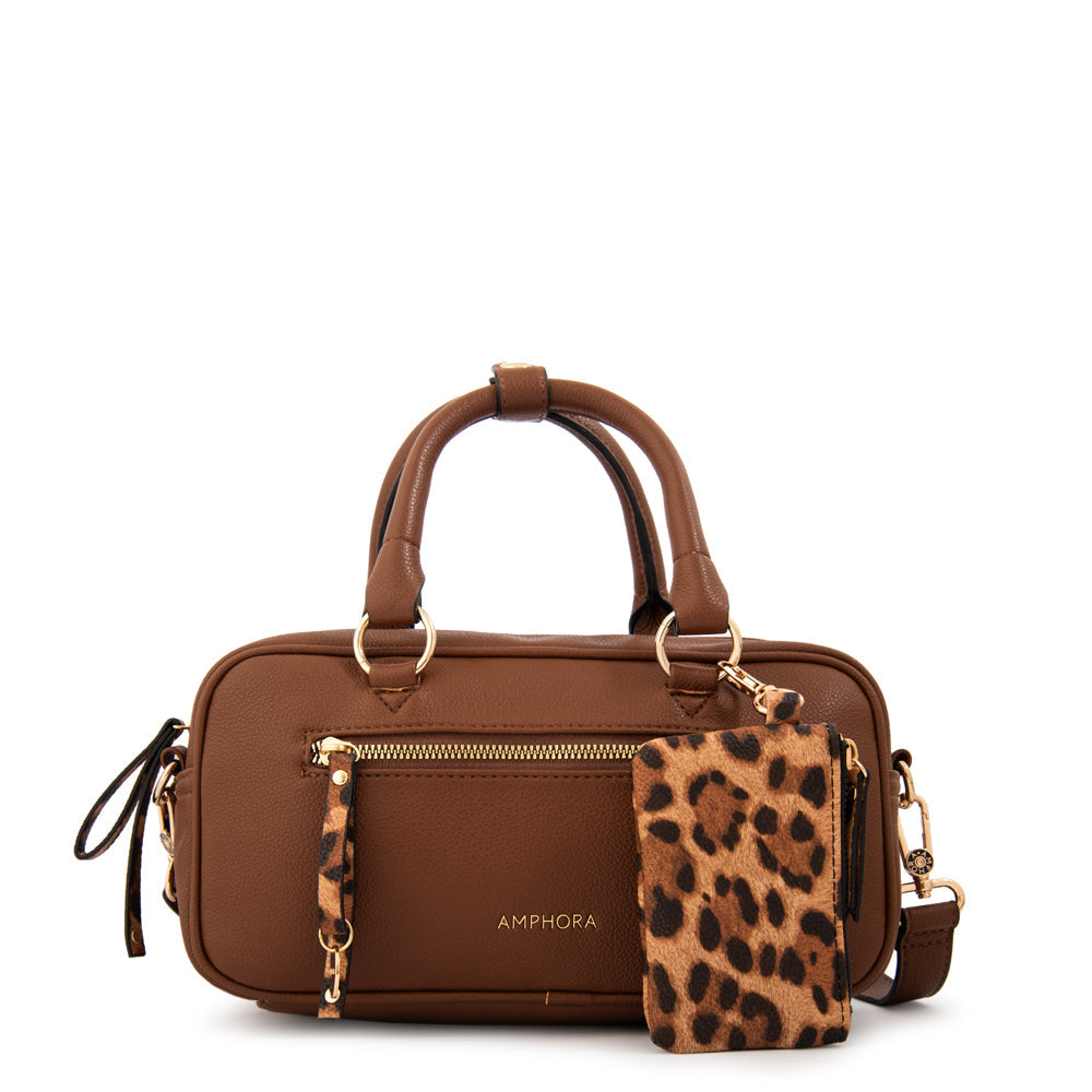 Cartera dos asas Carlota granulada