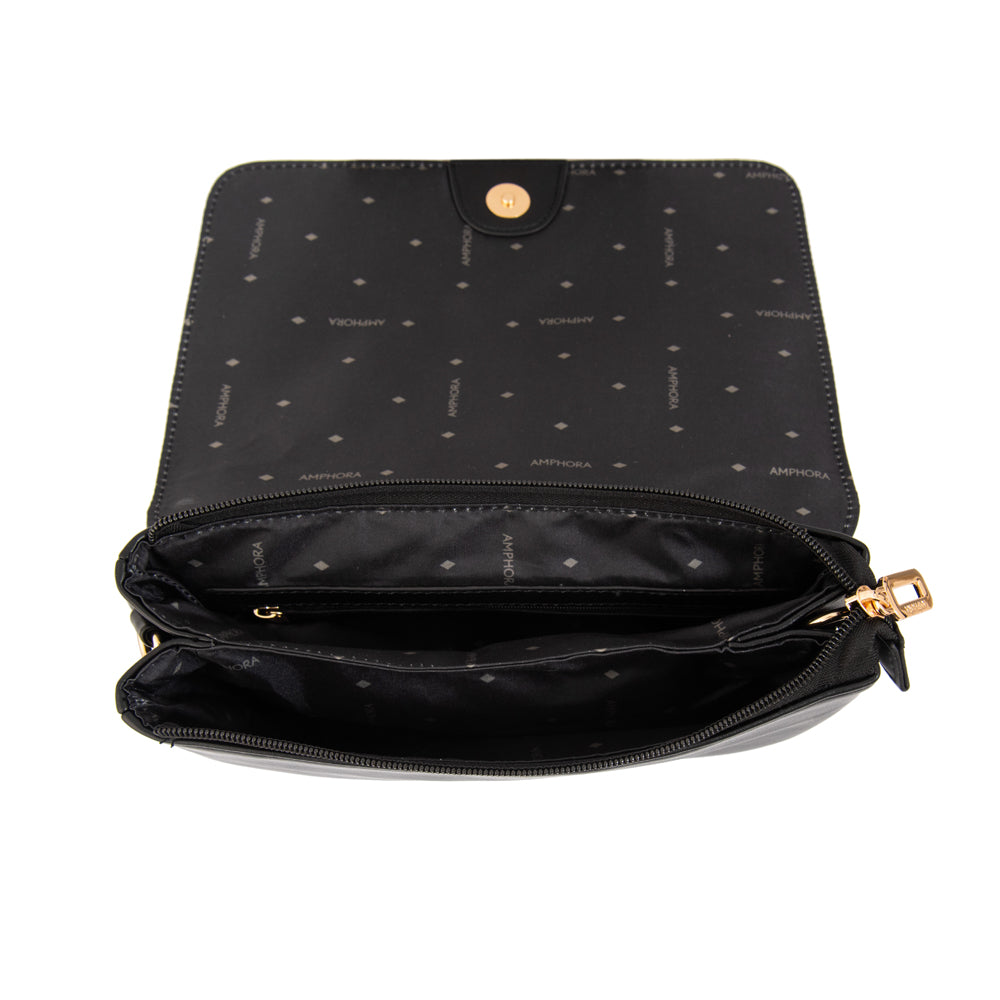 Crossbody Graciela Liso Negro