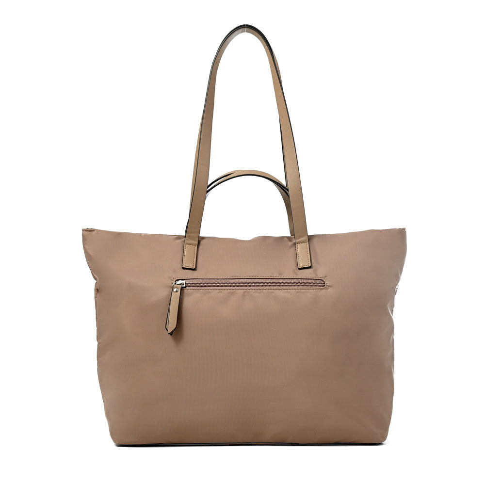 Cartera Dos Asas Nadia Beige Oscuro