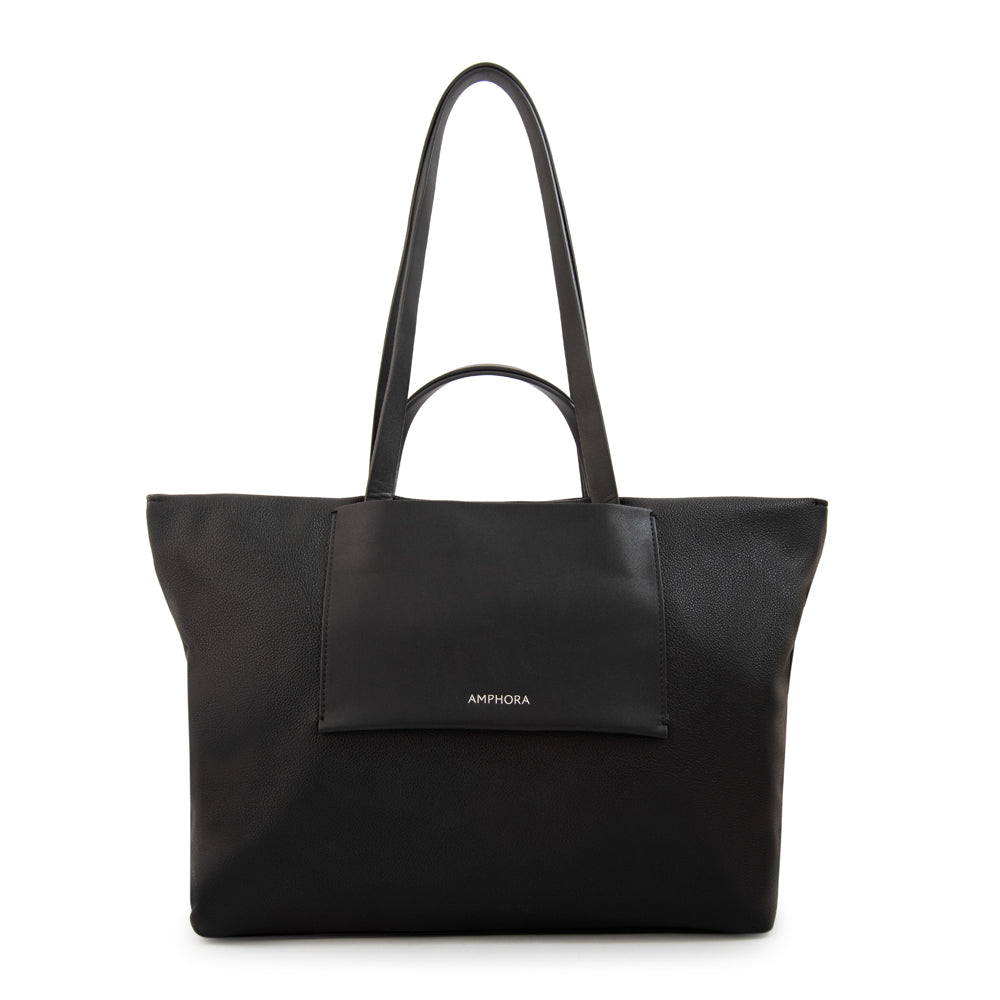 Cartera Dos Asas Nadia Granulado Negro