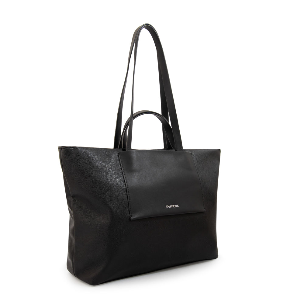 Cartera Dos Asas Nadia Granulado Negro