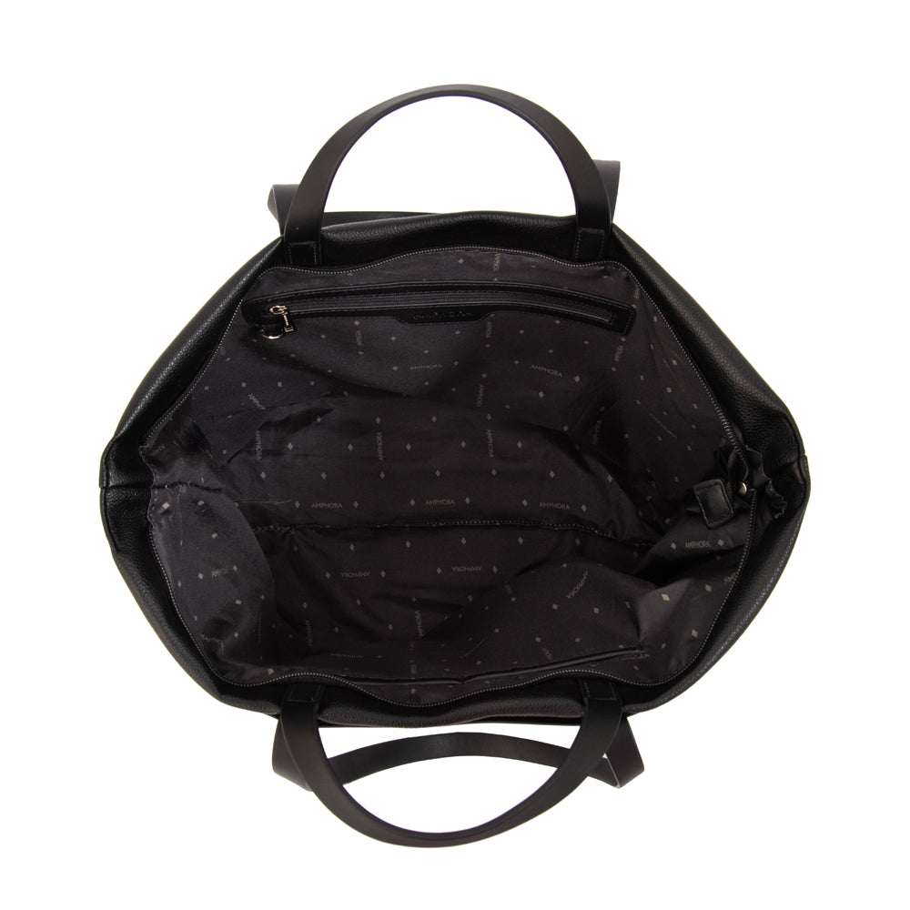 Cartera Dos Asas Nadia Granulado Negro