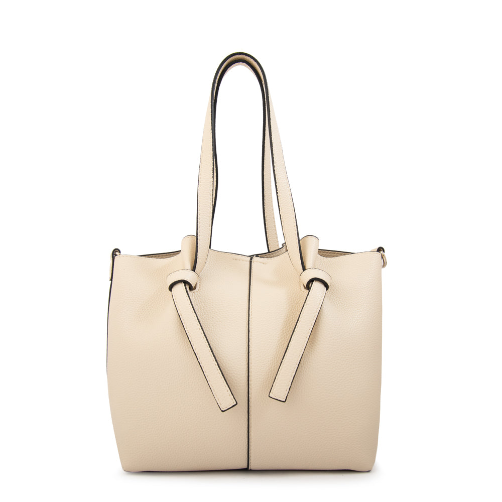Cartera Dos Asas Anna Blanco Crudo