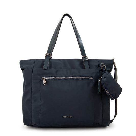 Cartera Dos Asas Porta Laptop Irina Azul
