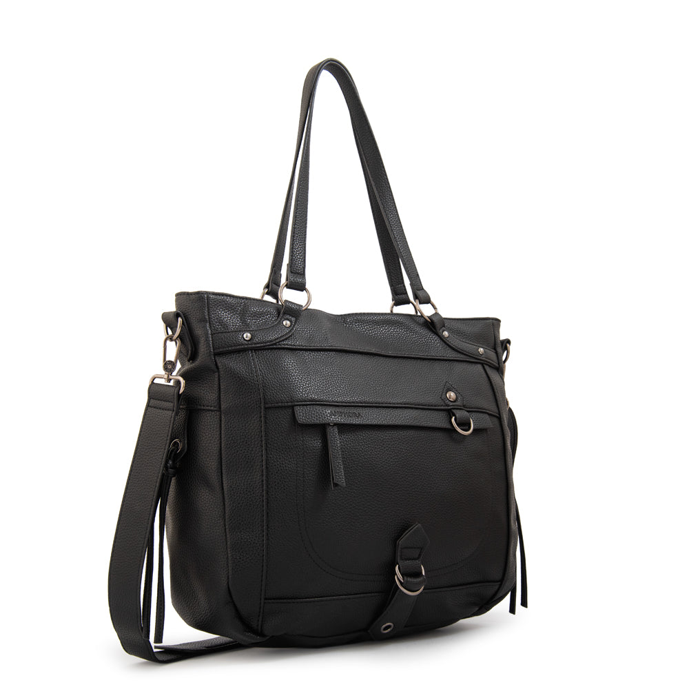 Cartera Dos Asas Portalaptop Tamara Negro