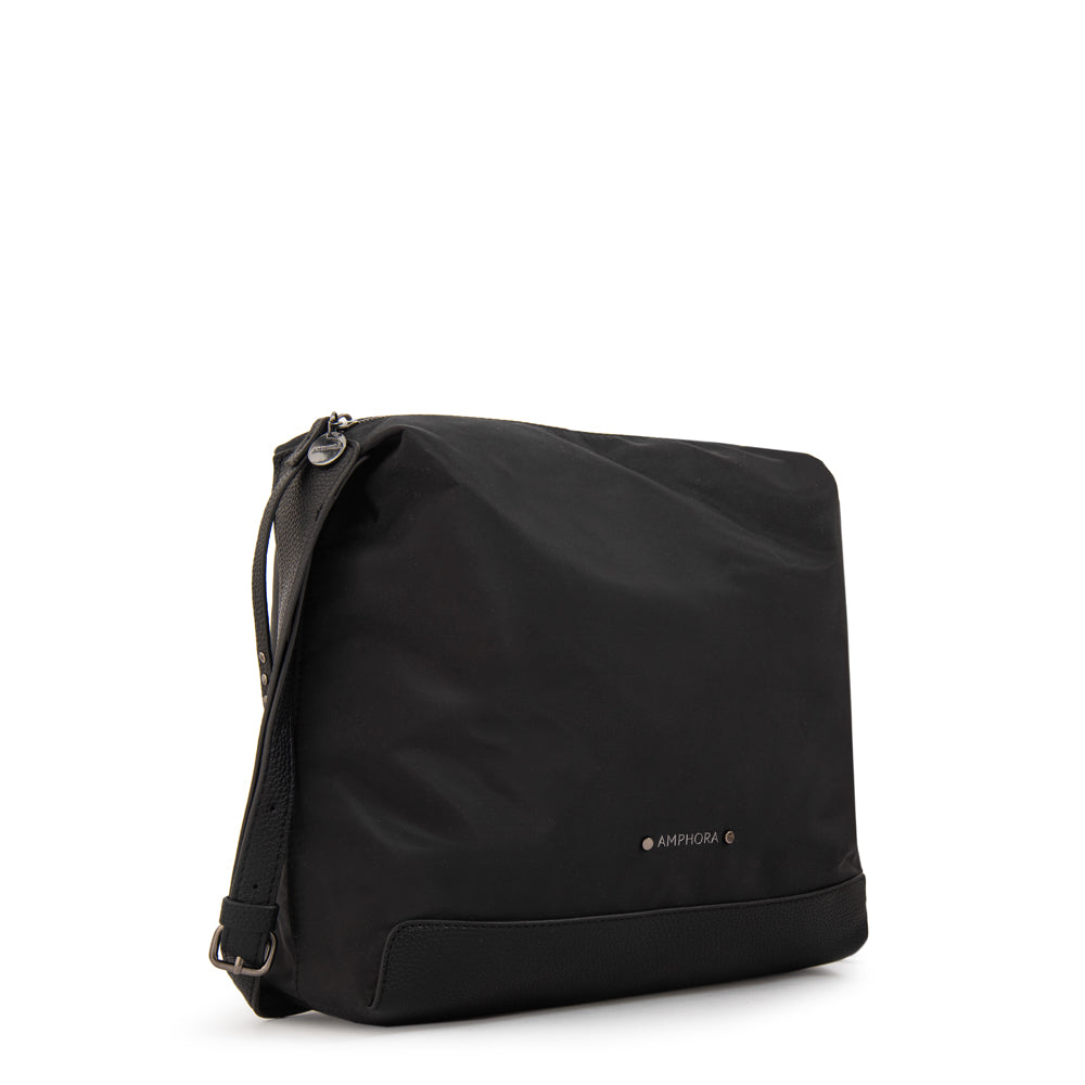 Cartera Corte Recto Ganash Nylon Negro