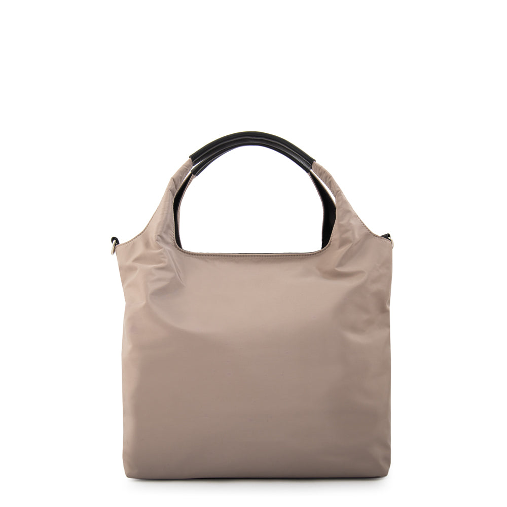 Cartera Dos Asas Milicent Nylon Taupe