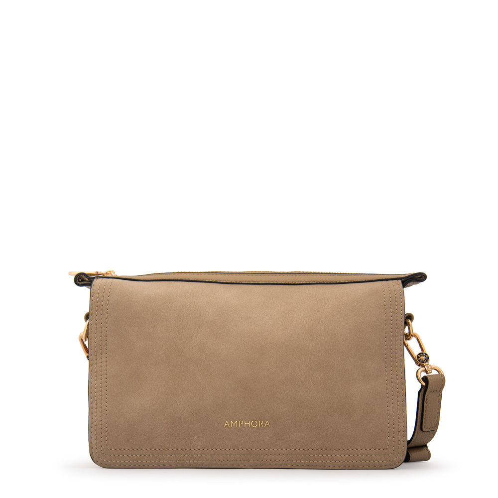 Crossbody Raily Gamuzado Taupe